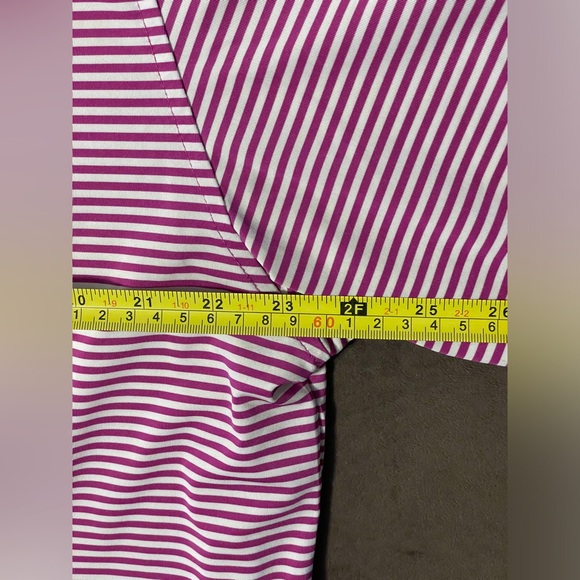 Footjoy Performance Purple Striped Short Sleeve Golf Polo Dennis Pines GC XL - Picture 5 of 7